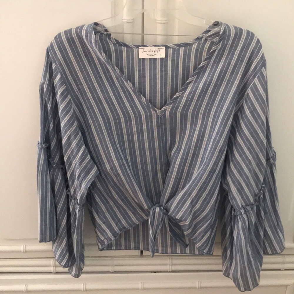 Beachy Tie Striped Top